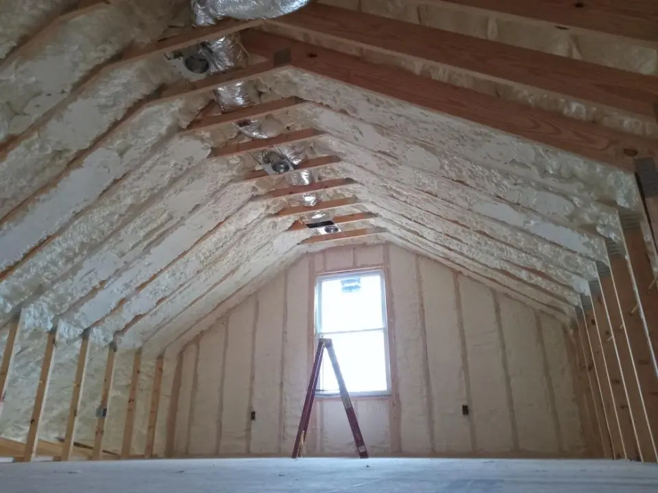 Spray foam roofing application for Crawl Space Insulation project in Jefferson